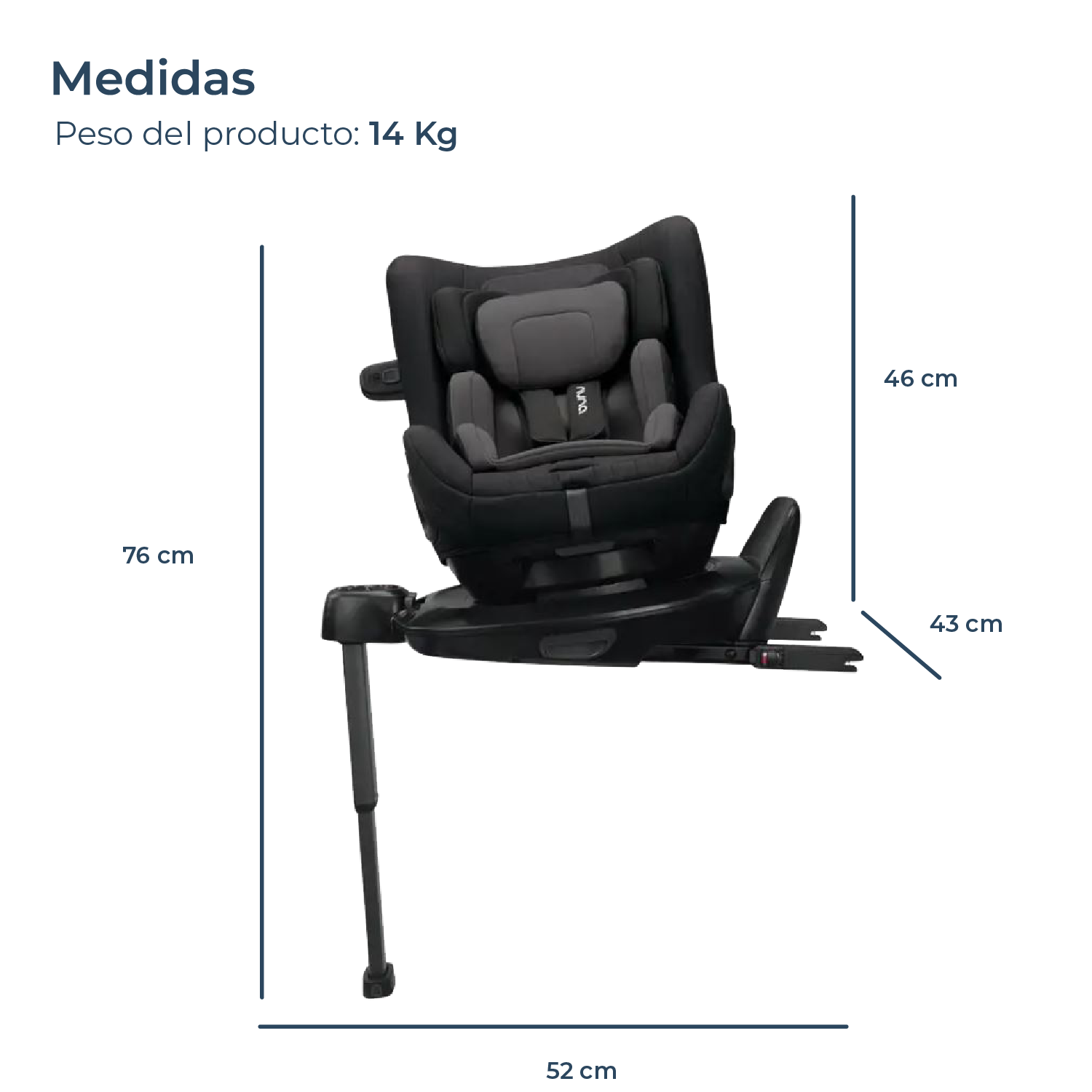 Silla de auto Convertible Todl Next Caviar